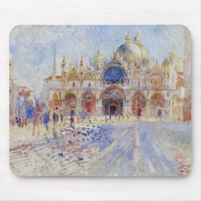 Mousepad A praça San Marco, Veneza, 1881 (óleo em canvas) (Frente)