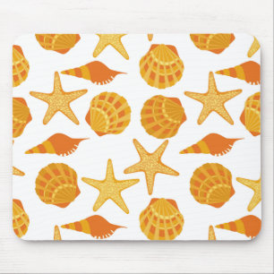 Mousepad A praia alaranjada Shell modela
