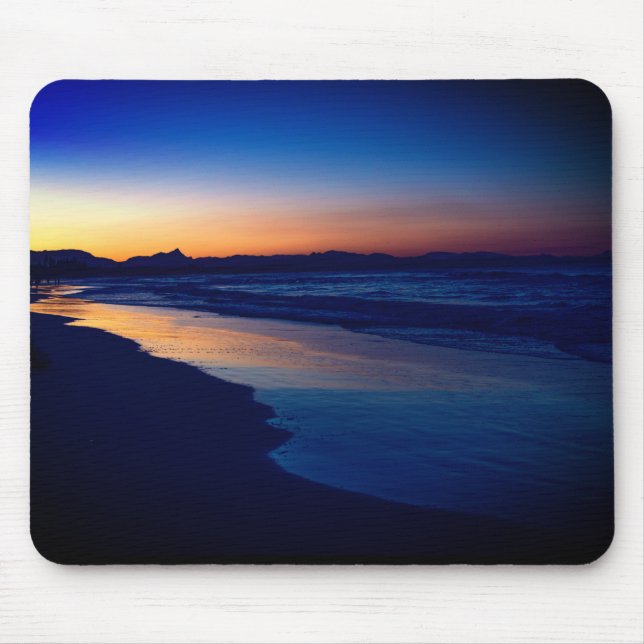 Mousepad A praia de Byron Bay ao anoitecer (Frente)