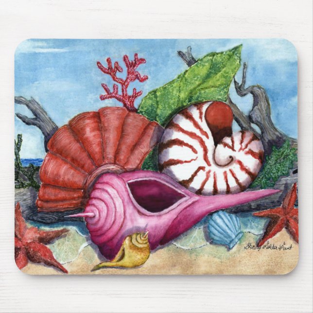 Mousepad A praia descasca a pintura - personalizada (Frente)