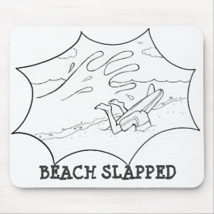 Mousepad A praia golpeou o surfista