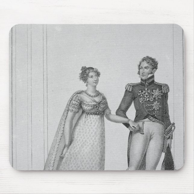 Mousepad A princesa Charlotte de Wales e de príncipe (Frente)