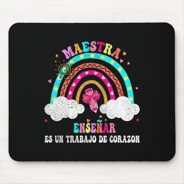 Mousepad A Professora Professora de Espanhol Bilíngue Para  (Frente)