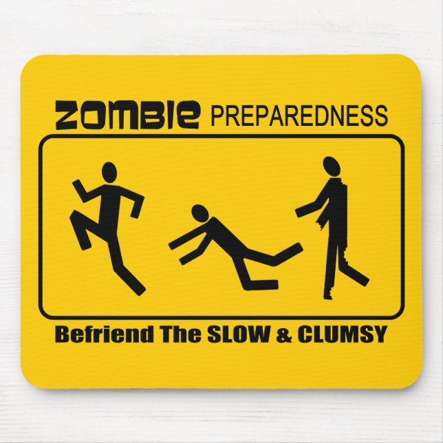 Mousepad A prontidão do zombi Befriend lento TODO O design (Frente)
