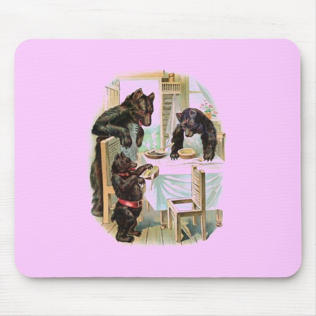 Mousepad A proteção do mouse Fairytale dos três ursos (Frente)