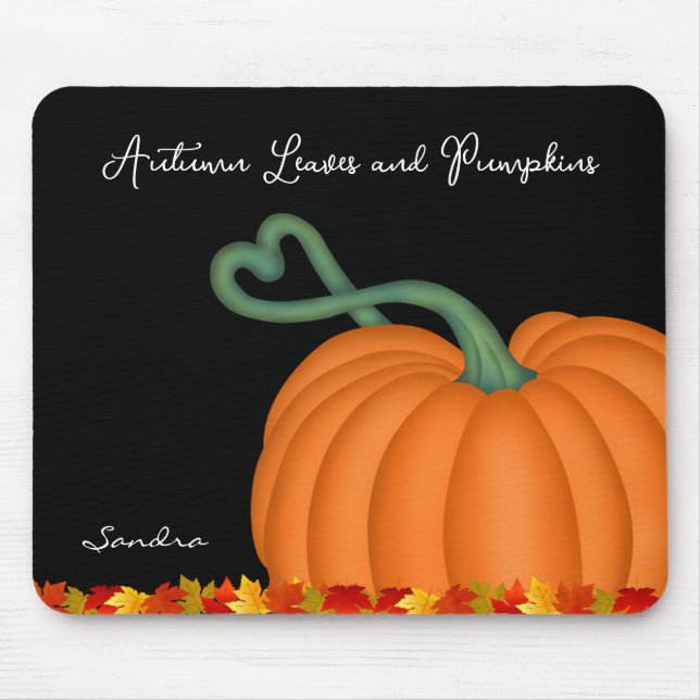 Mousepad A Pumpkin de queda personalizada deixa a proteção  (Frente)