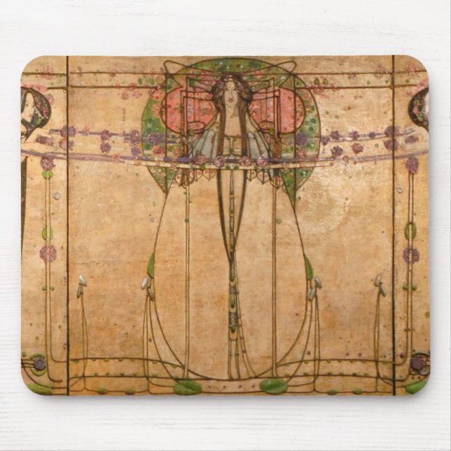 Mousepad A Rainha de maio - Margaret Macdonald Mackintosh (Frente)