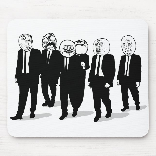 Mousepad A raiva Meme cómico enfrenta o passeio. Mim Gusta. (Frente)