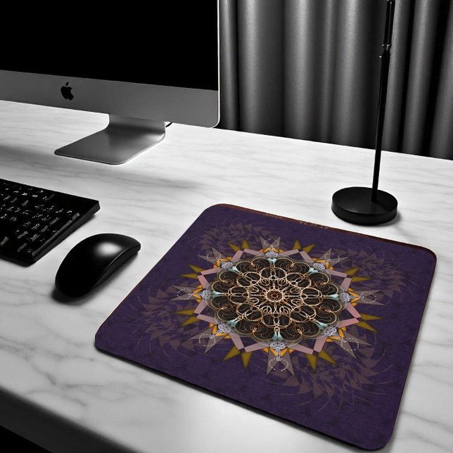 Mousepad A refração de púrpura de linha empilhada (Criador carregado)