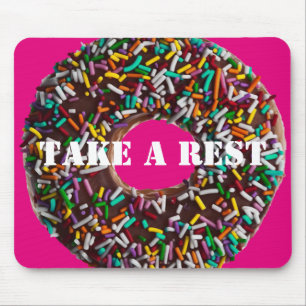 Mousepad A rosquinha do chocolate com colorido polvilha