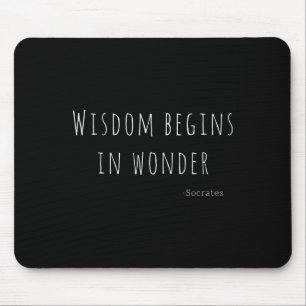Mousepad A Sabedoria Começa no Assombro Citação de Sócrates