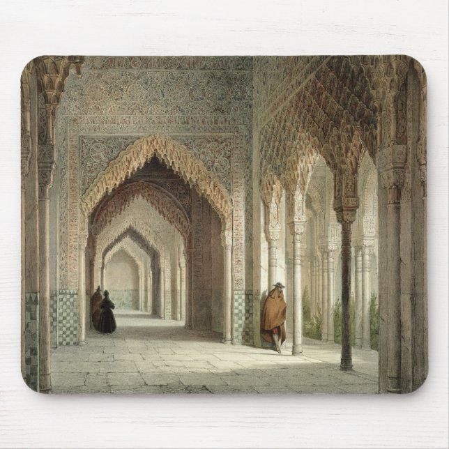 Mousepad A sala da corte do Alhambra, Granada, 1853 (Frente)