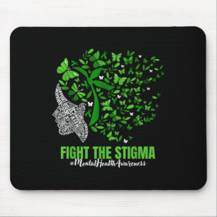 Mousepad A Saúde Mental Da Borboleta É A Sensibilização Par