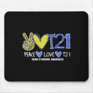 Mousepad A Síndrome de Abaixo da Fita Amarela Azul T21 Peac