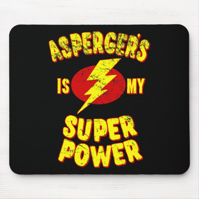 Mousepad A síndrome de Asperger é meu superpoder  (Frente)