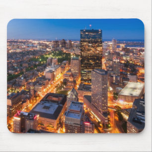 Mousepad A skyline de Boston no crepúsculo