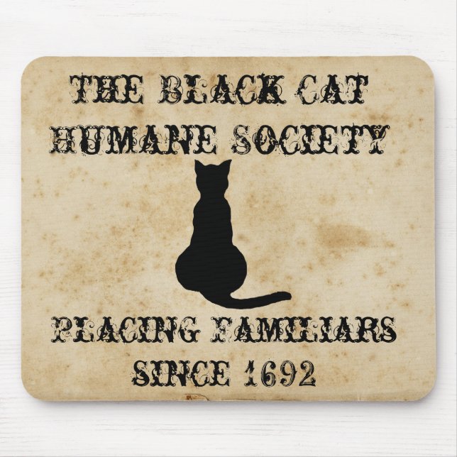 Mousepad A sociedade humana do gato preto (Frente)