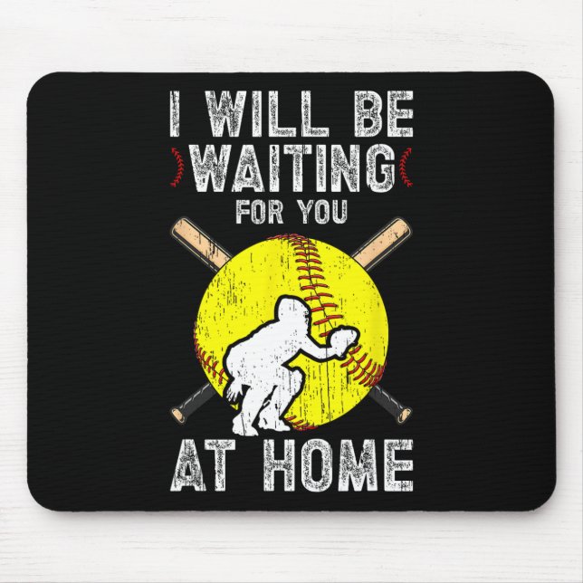 Mousepad À Sua Espera Garotas Softll Catcher Softll Jogador (Frente)