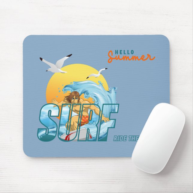 Mousepad A surfista anda pela onda | (M) (Com mouse)
