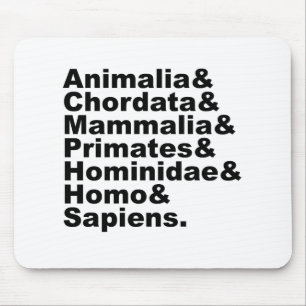 Mousepad A Taxonomia do Homem Reino através de espécies