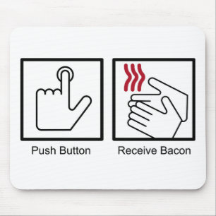 Mousepad A tecla, recebe o bacon - distribuidor do bacon