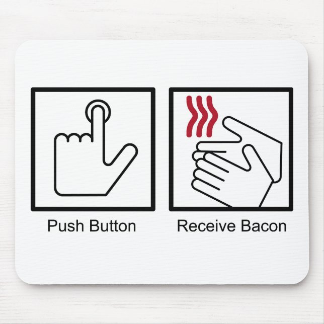 Mousepad A tecla, recebe o bacon - distribuidor do bacon (Frente)
