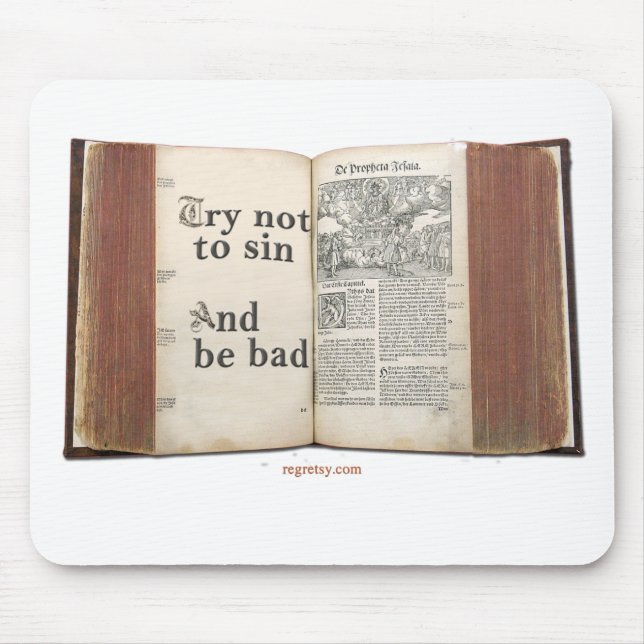 Mousepad A tentativa não ao pecado e seja má (Frente)