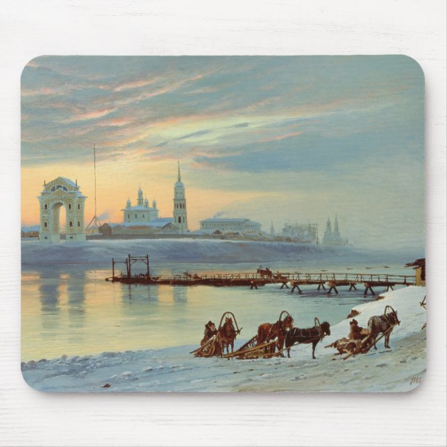 Mousepad A terraplenagem de Angara em Irkutsk, 1886 (Frente)