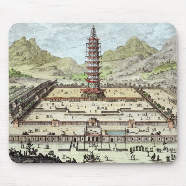 Mousepad A torre da porcelana de Nanking, chapeia 12 'de (Frente)