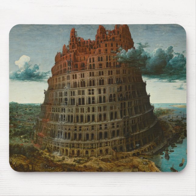 Mousepad A Torre de Babel (por Pieter Bruegel, o Velho) (Frente)