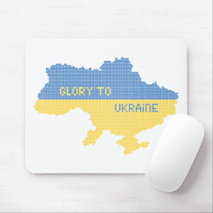 Mousepad A tricotar o texto do mapa do Estado ucraniano Glo