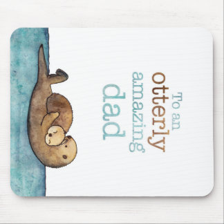 Mousepad A uma lontra de mar otterly de surpresa do pai