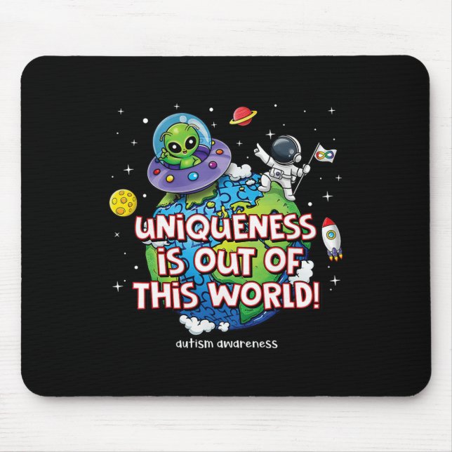 Mousepad A Uniquidade Está Fora Desta Consciência Do Autism (Frente)