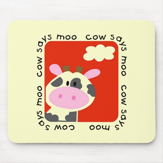 Mousepad A vaca diz o camiseta e os presentes do MOO (Frente)