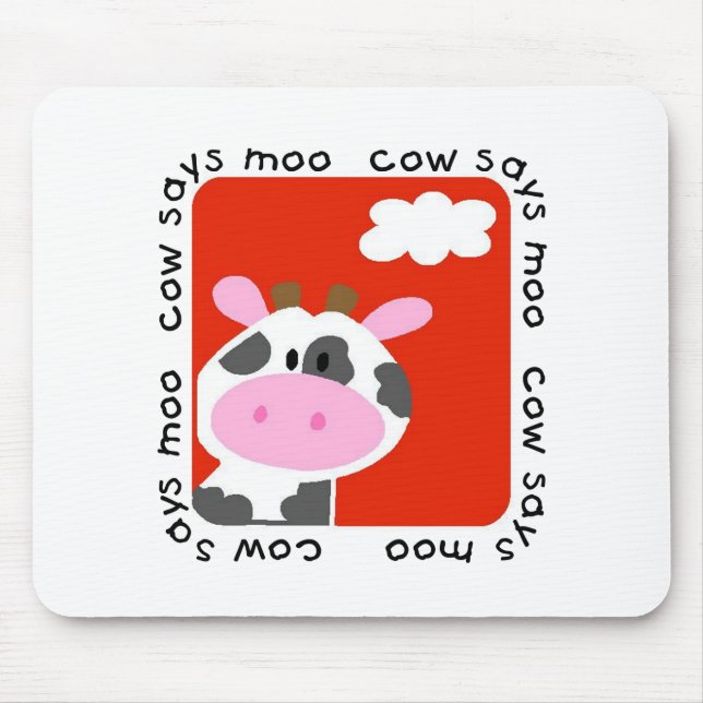 Mousepad A vaca diz o camiseta e os presentes do MOO (Frente)