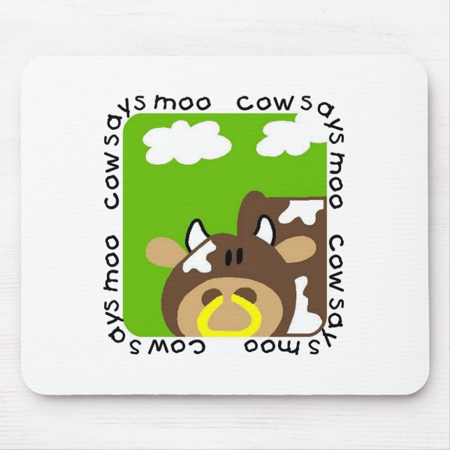 Mousepad A vaca diz o camiseta e os presentes do MOO (Frente)