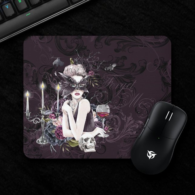 Mousepad A Vampiress | Moody Gótica Vampiro Glam Pálida Pel (Criador carregado)