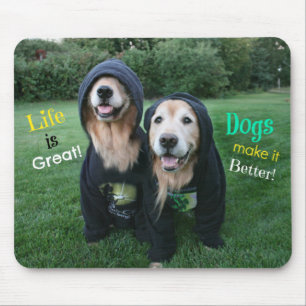 Mousepad A vida do golden retriever é grande
