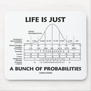 Mousepad A vida é apenas um grupo das probabilidades (o