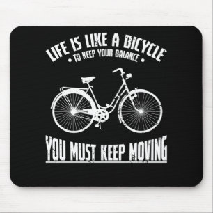 Mousepad A vida é como uma bicicleta