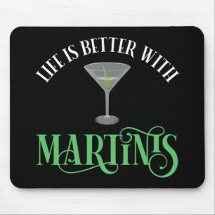 Mousepad A Vida é Melhor Com Martinis