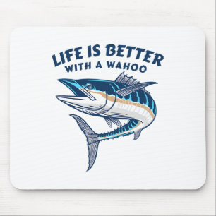 Mousepad A Vida É Melhor Com Um Wahoo Piada Água Salgada Pe