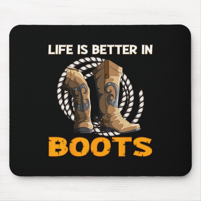 Mousepad A Vida É Melhor Em Boots Herdeds Boots (Frente)