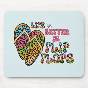 Mousepad A vida é melhor em Chinelos - Víblias de Verão