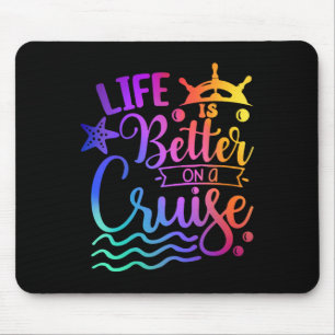 Mousepad A Vida É Melhor Em Um Cruzeiro Férias Familiares