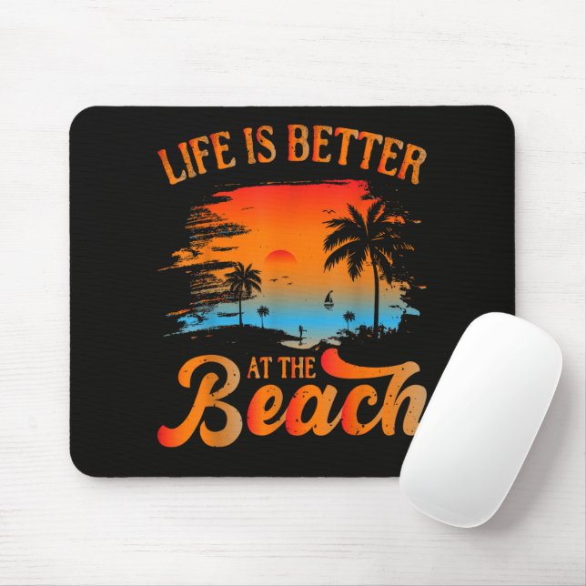Mousepad A vida é melhor na praia (Com mouse)