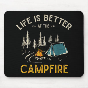 Mousepad A Vida É Melhor No Acampamento Divertido Caçamba