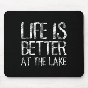 Mousepad A Vida É Melhor No Lago Camiseta Divertida De Acam