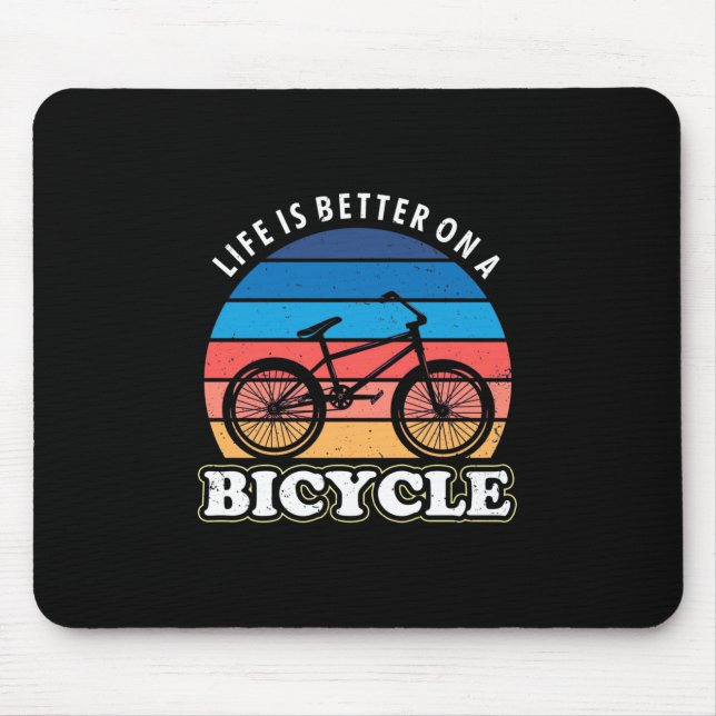 Mousepad A Vida É Melhor Num Bicicleto (Frente)