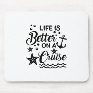 Mousepad A Vida É Melhor Numa Viagem De Cruzeiro Amante De